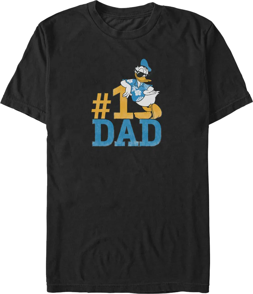#1 Dad Donald Duck Disney T-Shirt