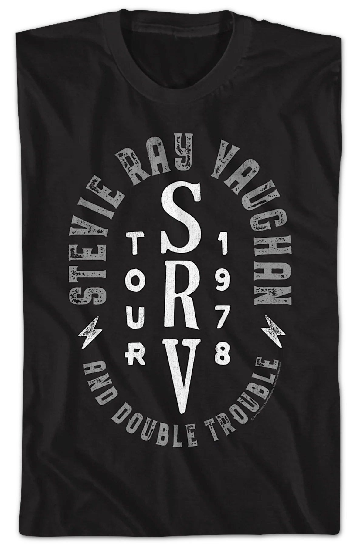 1978 Tour Stevie Ray Vaughan And Double Trouble T-Shirt - Image 2