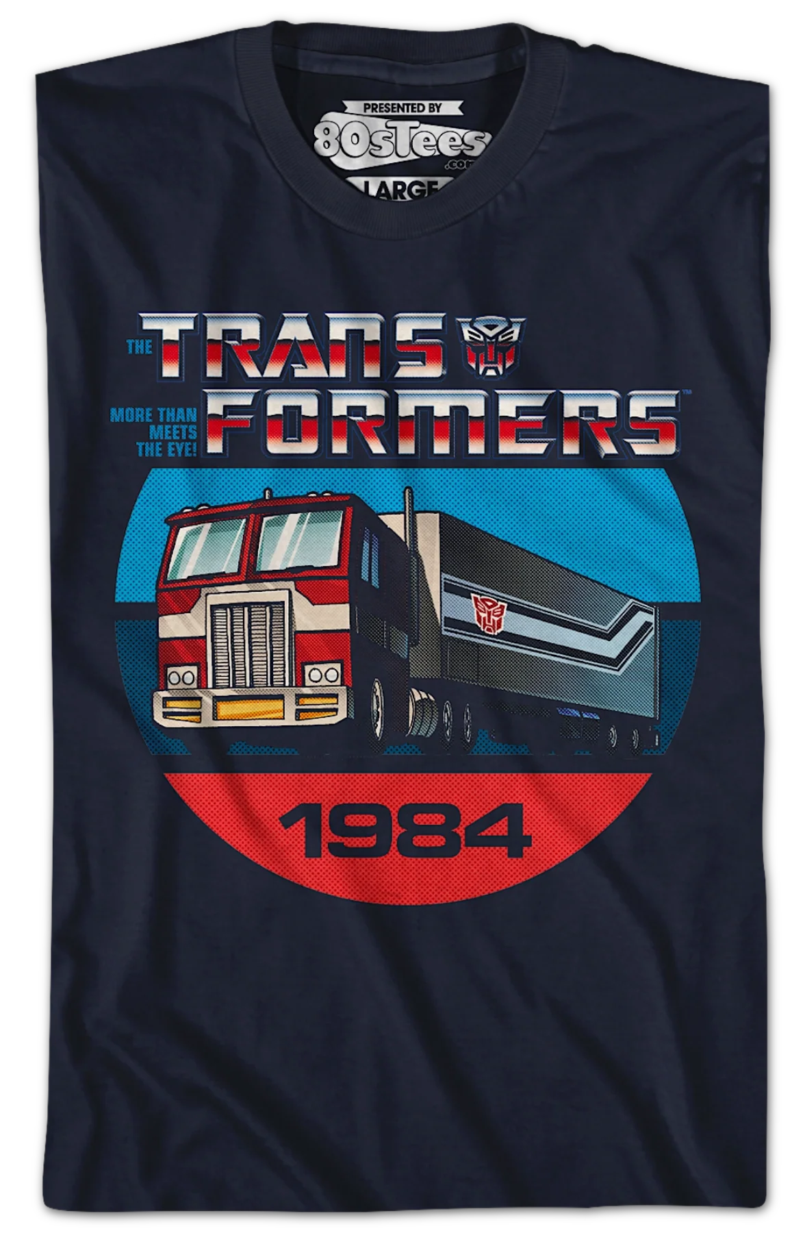 1984 Optimus Prime Truck Mode Transformers T-Shirt - Image 2