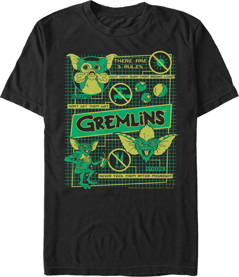 3 Rules Gremlins T-Shirt