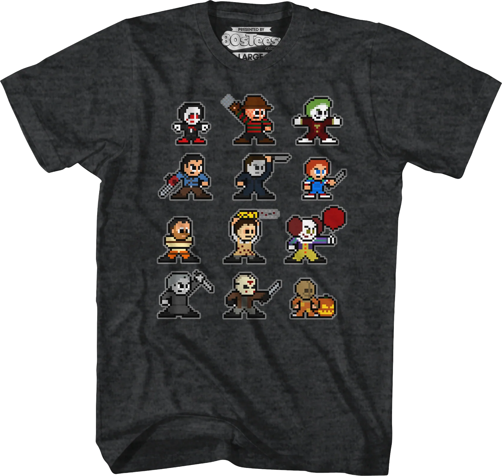 8-Bit Horror Icons T-Shirt - Image 3