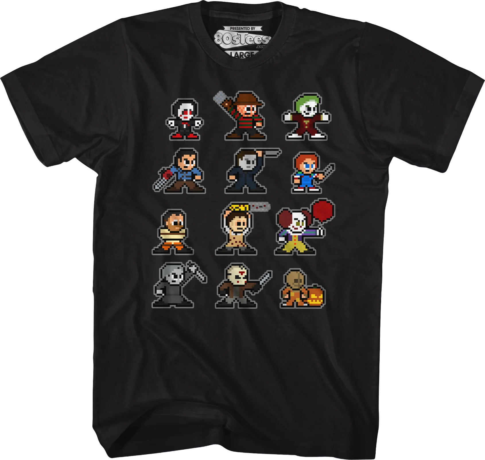 8-Bit Horror Icons T-Shirt - Image 5