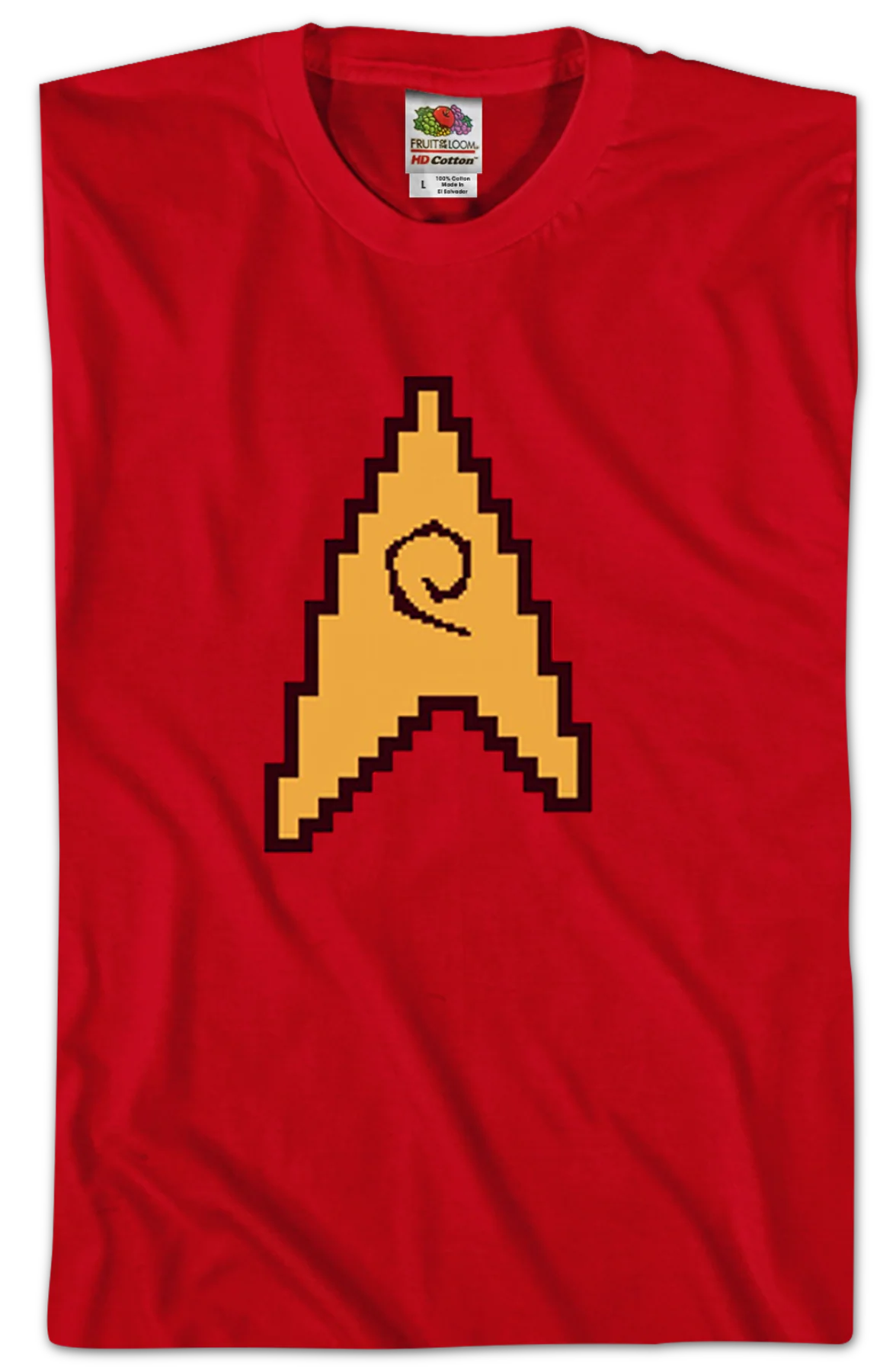 8-Bit Starfleet Logo Star Trek T-Shirt - Image 2