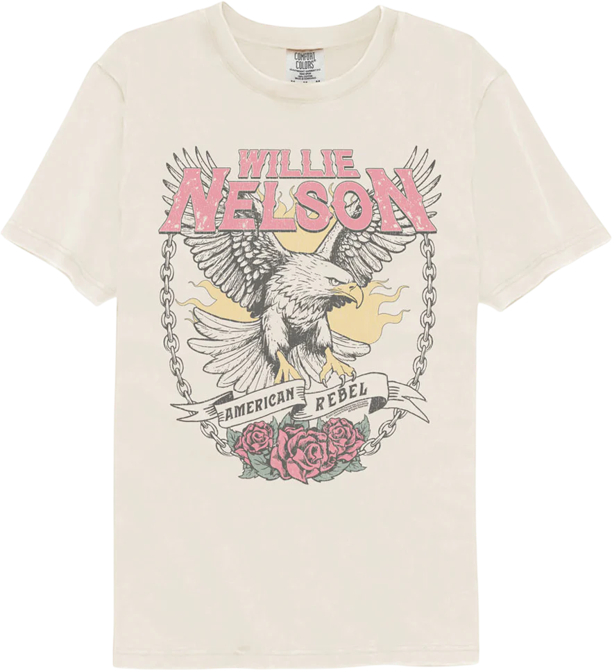 American Rebel Willie Nelson Comfort Colors Brand T-Shirt