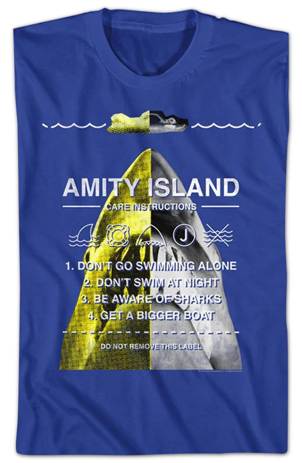 Amity Island Care Instructions Jaws T-Shirt - Image 2
