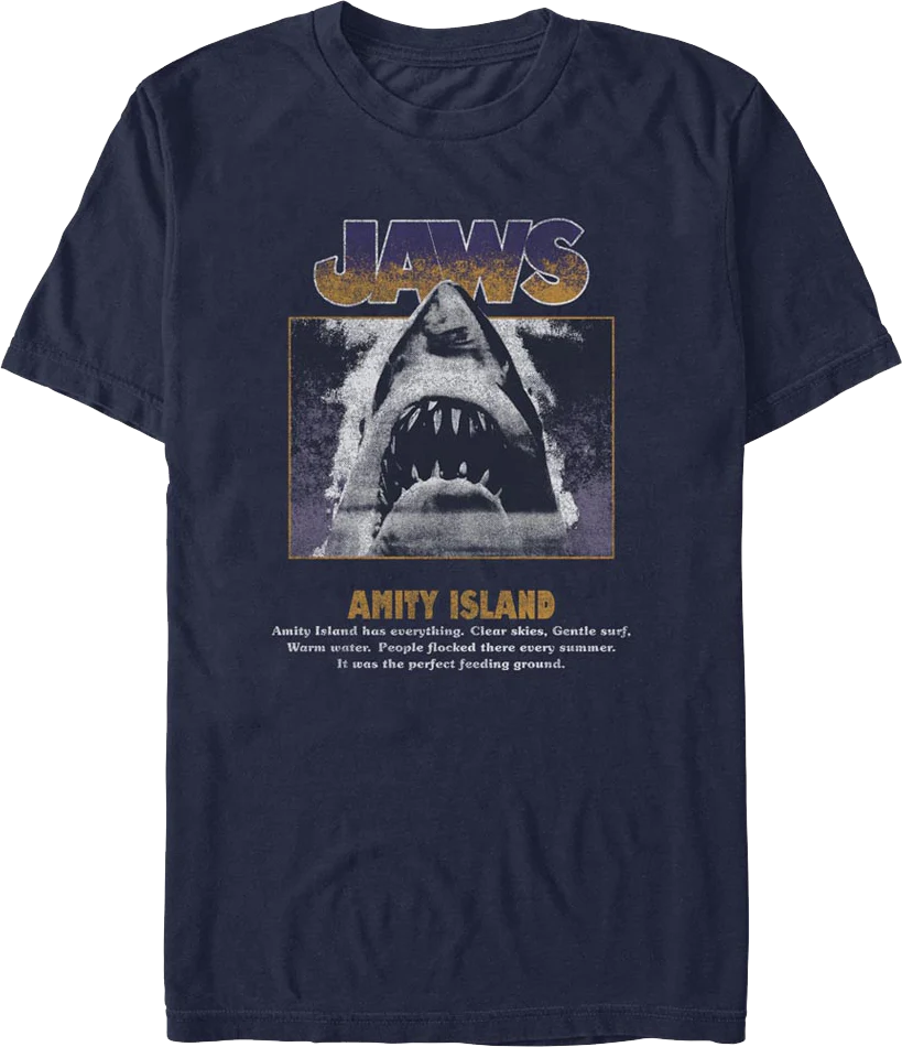 Amity Island The Perfect Feeding Ground Jaws T-Shirt