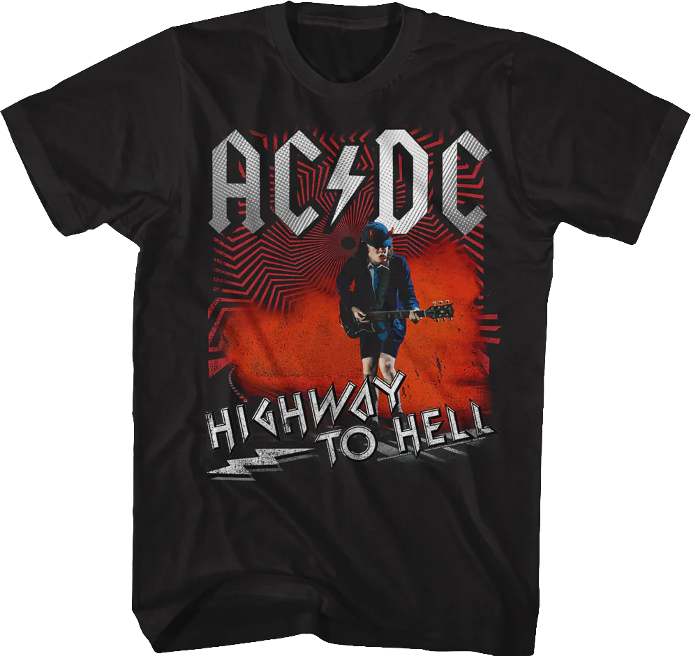 Angus Young Highway To Hell ACDC T-Shirt