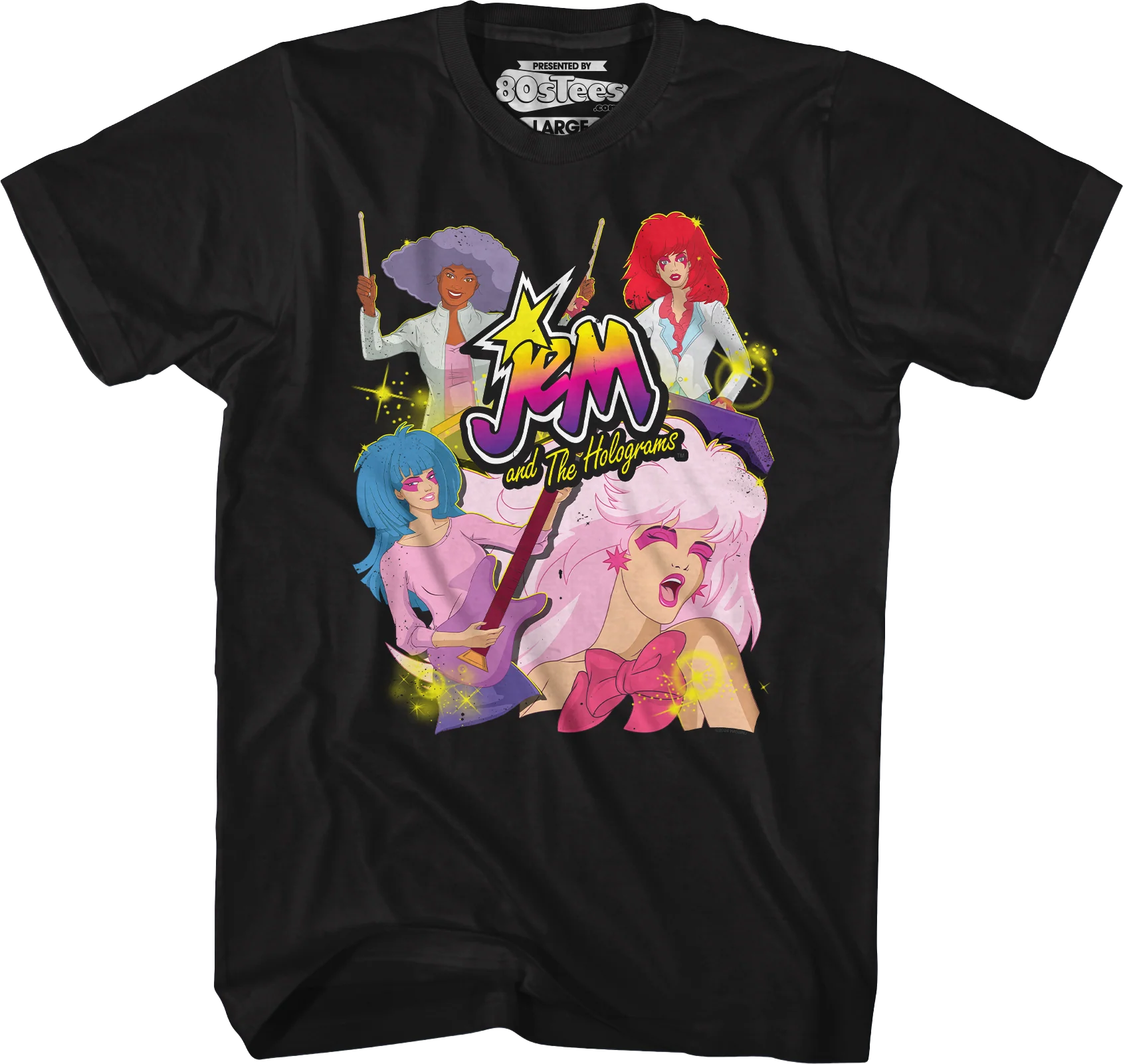 Band Collage Jem And The Holograms T-Shirt - Image 7