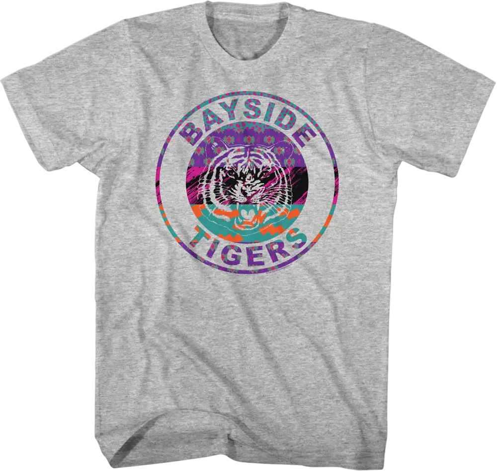 Bayside Tigers Retro Patterns Saved By The Bell T-Shirt