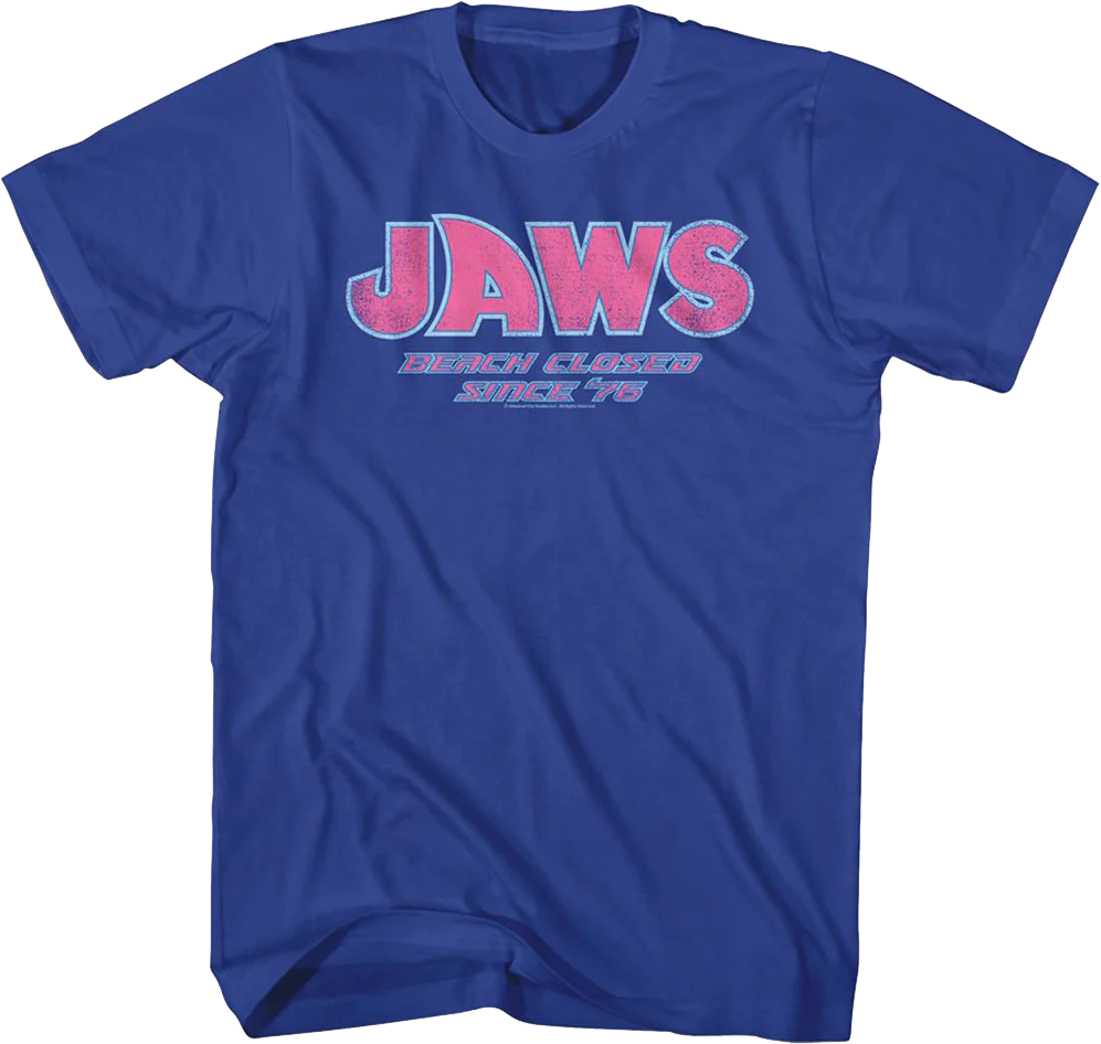 Beach Closed Since '75 Jaws T-Shirt