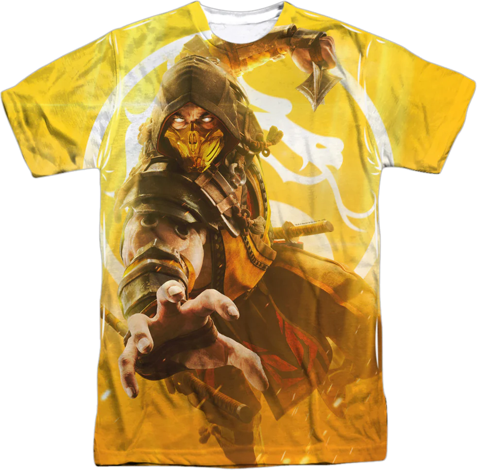 Big Print Scorpion Mortal Kombat T-Shirt