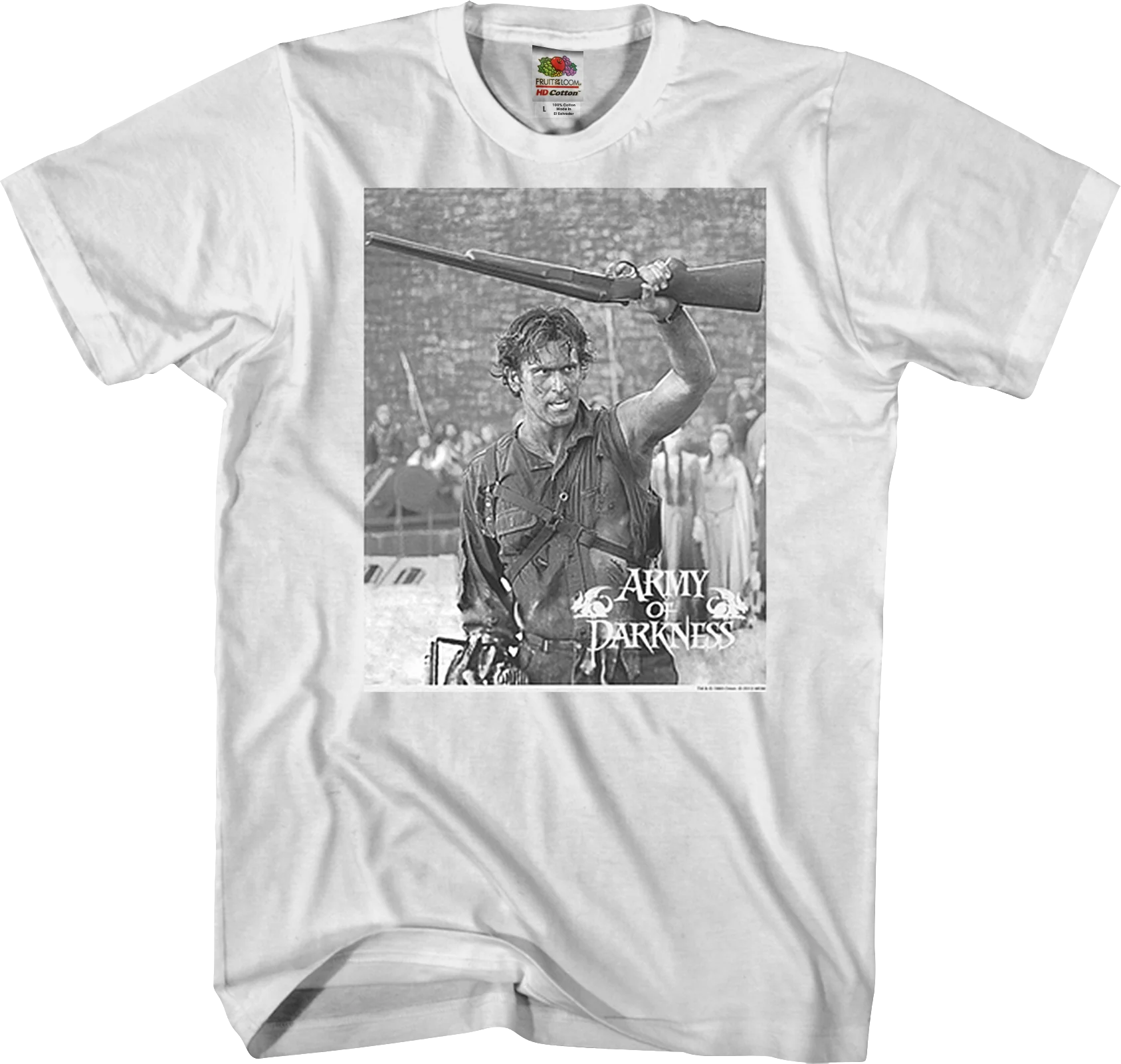 Black and White Boom Stick Army of Darkness T-Shirt
