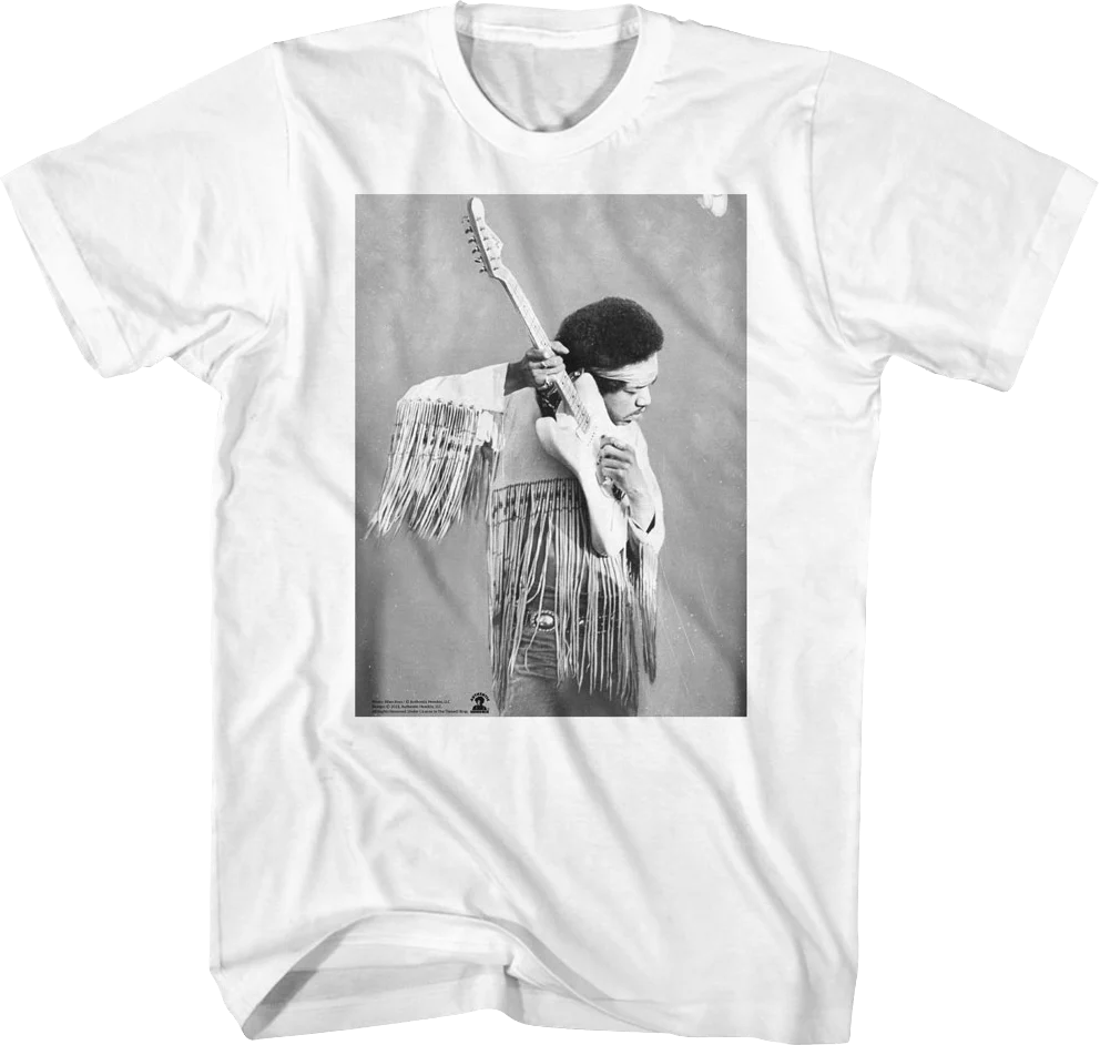 Black And White Guitar Photo Jimi Hendrix T-Shirt