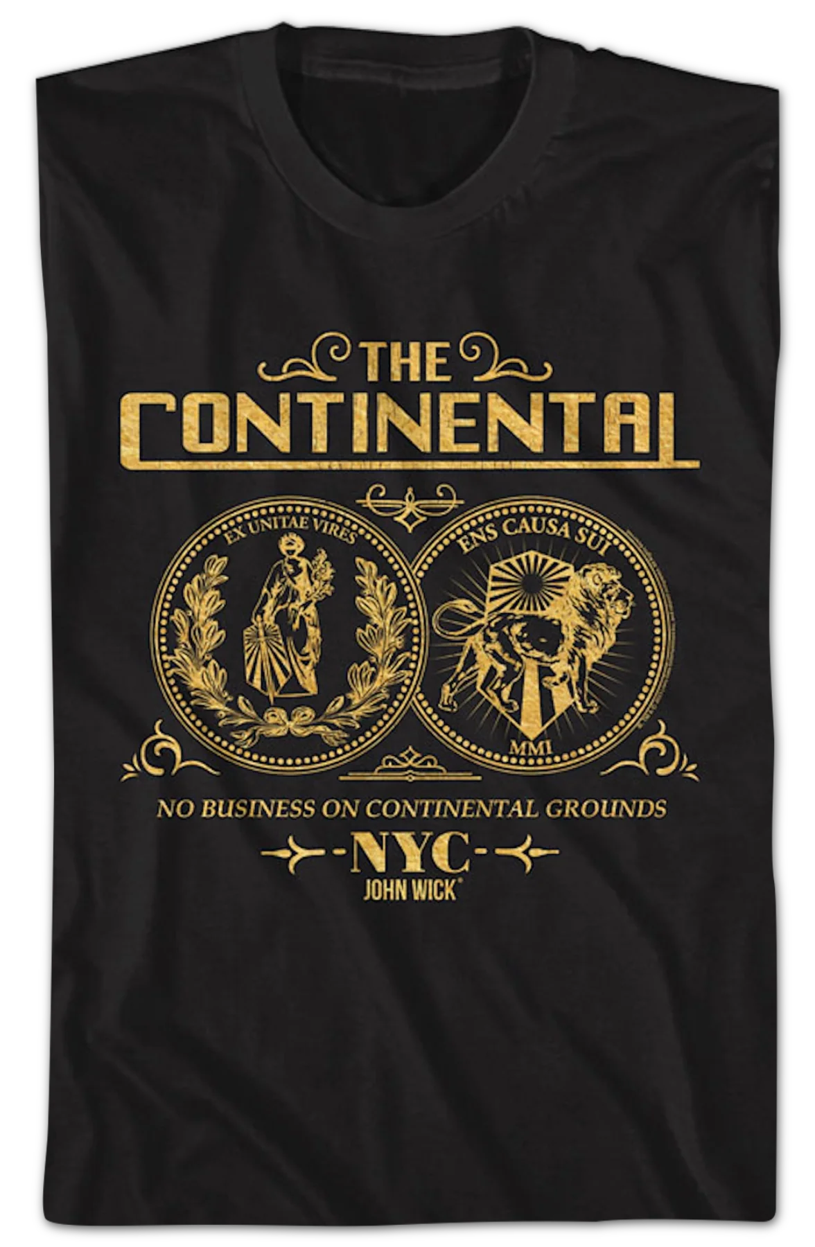 Black Continental Coin John Wick T-Shirt - Image 2