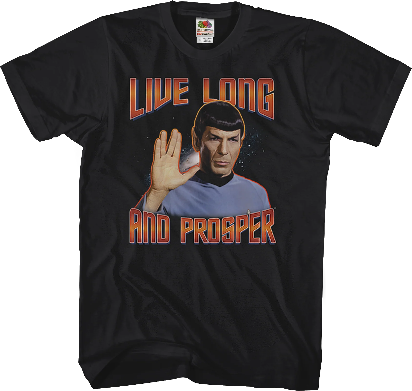 Black Live Long and Prosper Star Trek T-Shirt