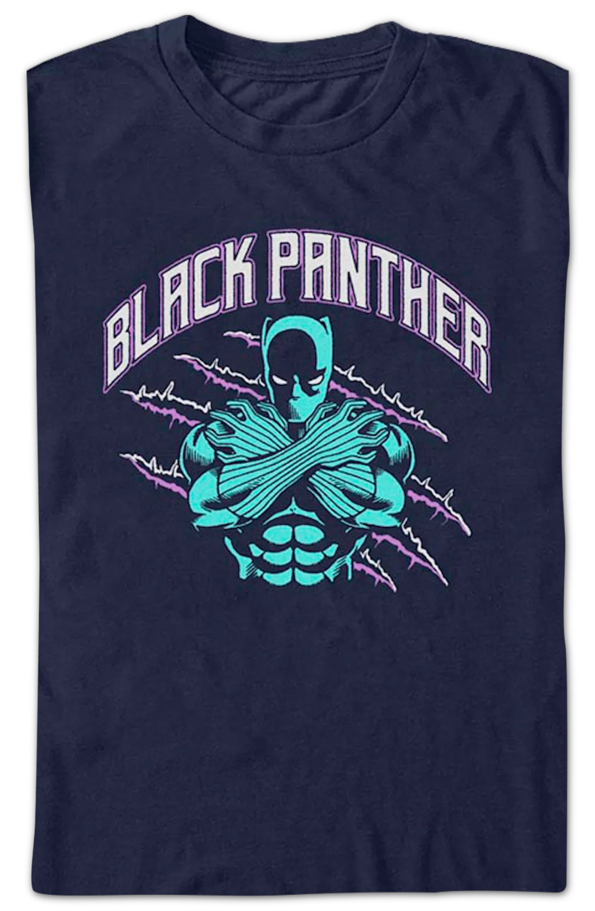 Black Panther Claw Marks Marvel Comics T-Shirt - Image 2