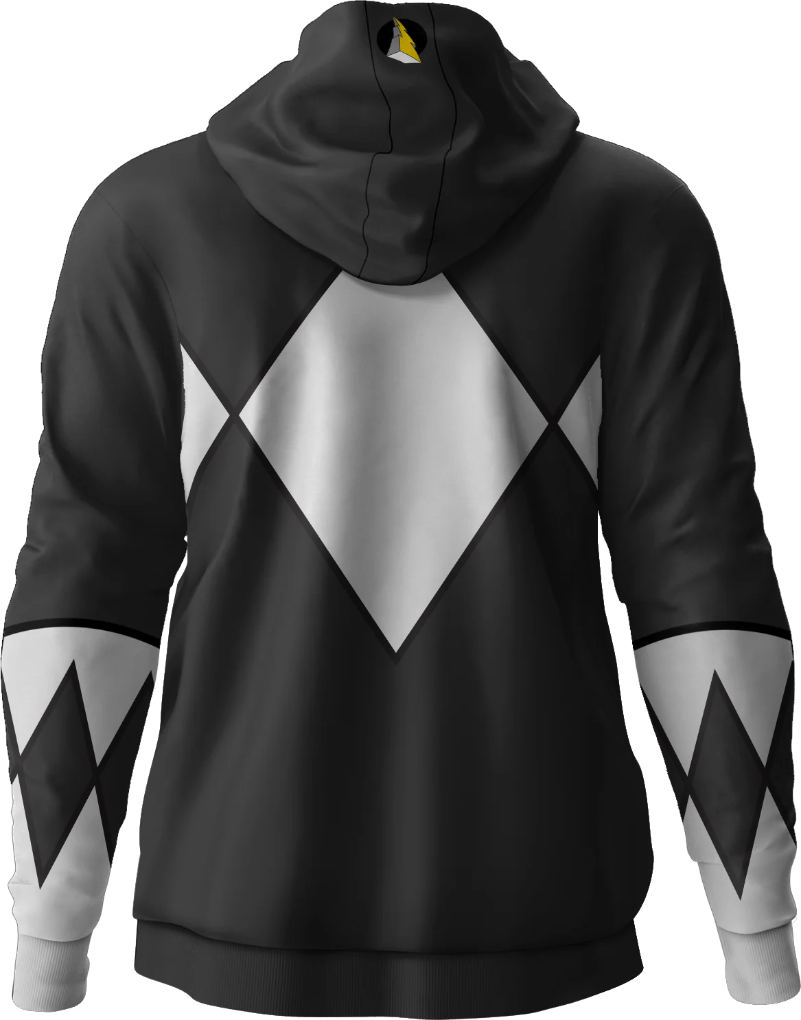 Black Ranger Mighty Morphin Power Rangers Costume Hoodie - Image 3