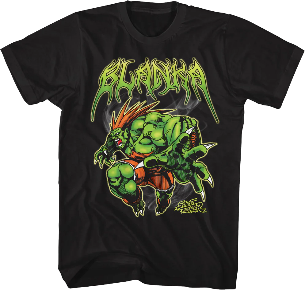Blanka Attack Pose Street Fighter T-Shirt