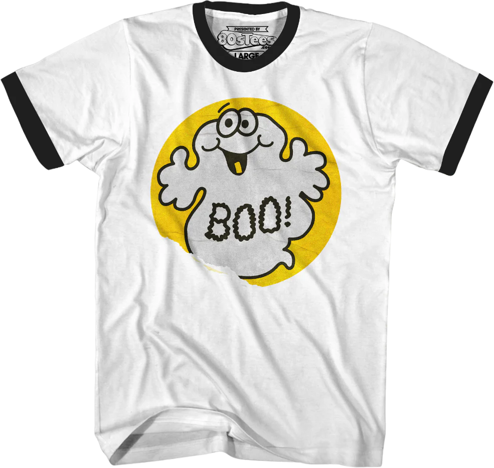 Boo Ghost Scratch & Sniff Sticker T-Shirt - Image 3