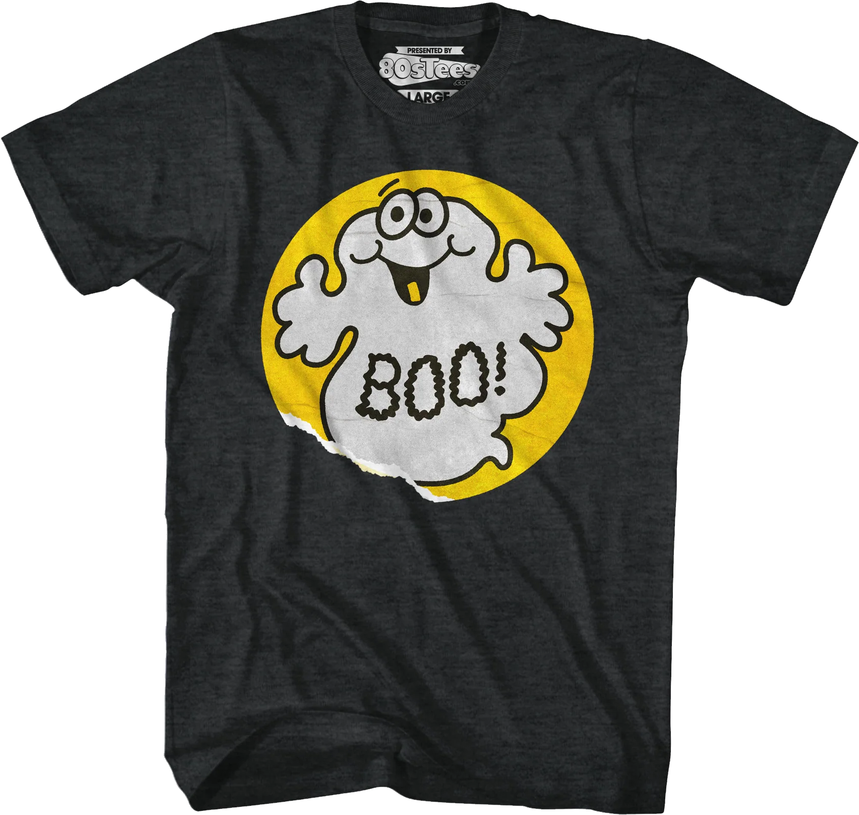 Boo Ghost Scratch & Sniff Sticker T-Shirt - Image 4