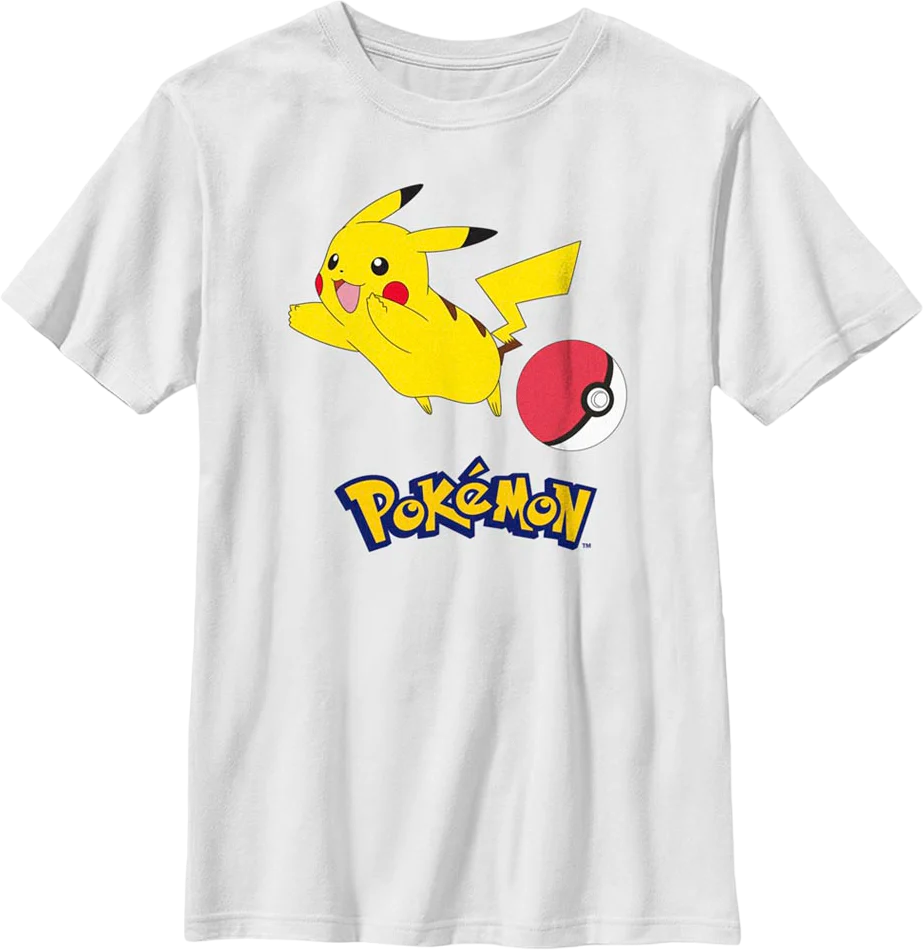 Boys Youth Pikachu Bouncing Pokemon Shirt