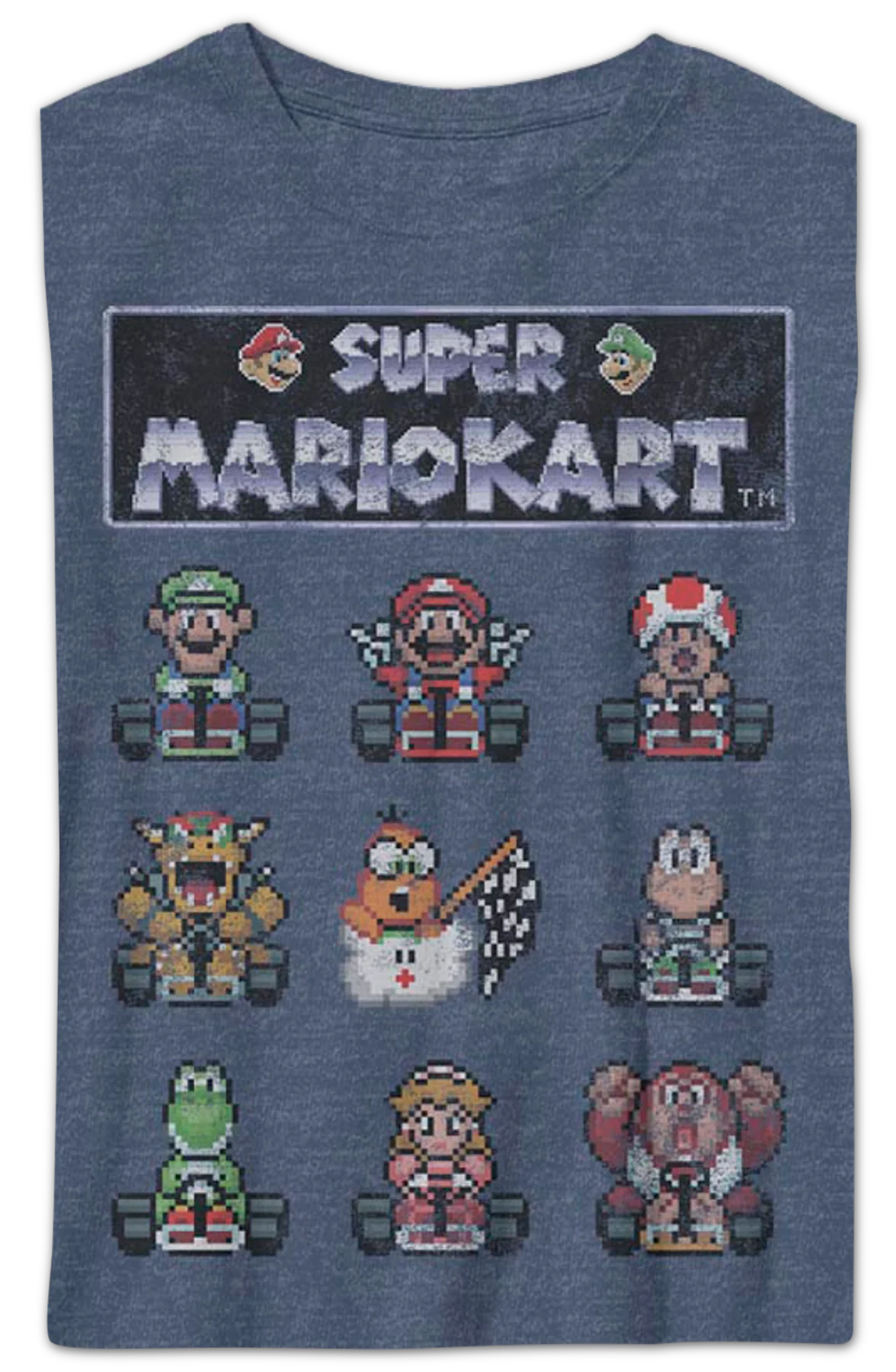 Boys Youth Super Mario Kart Characters Nintendo Shirt - Image 2