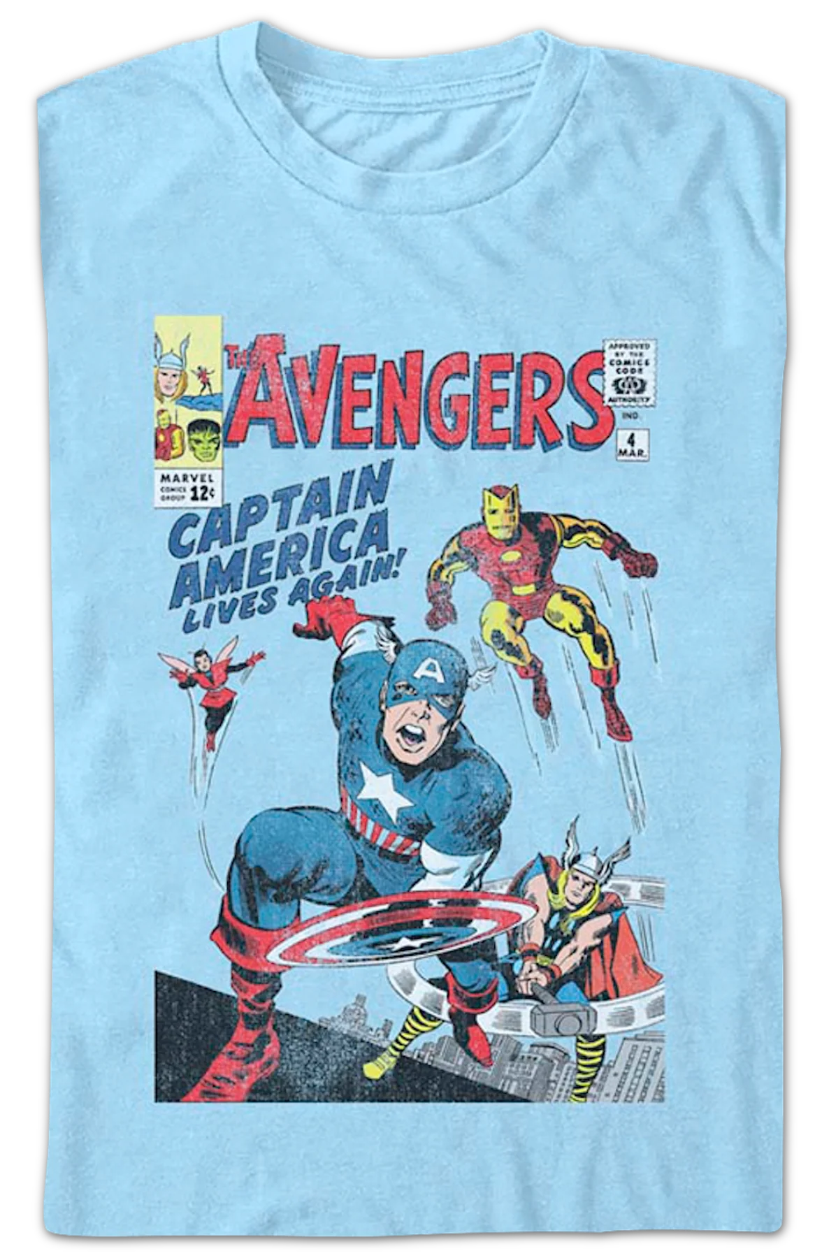 Captain America Lives Again Marvel Comics T-Shirt - Image 2