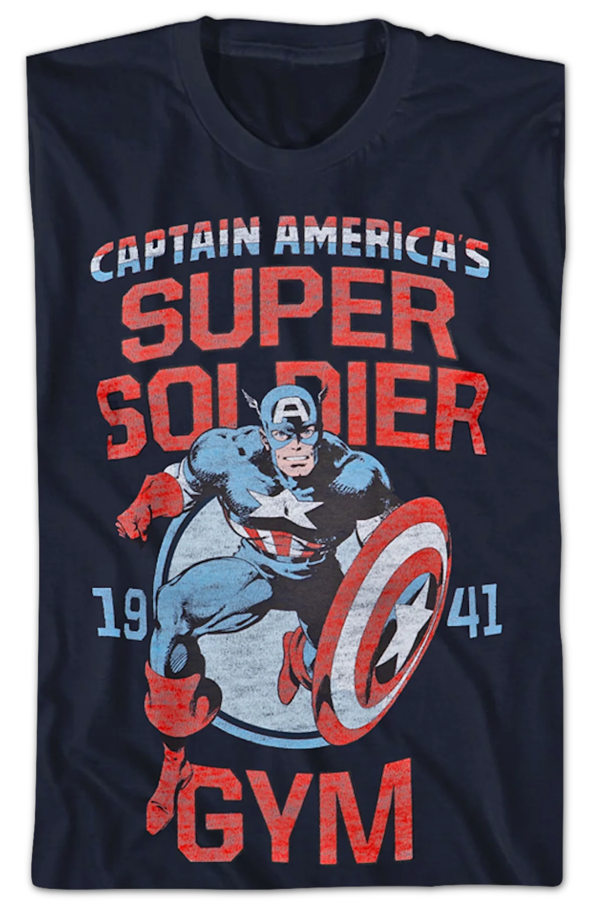 Captain America's Super Soldier Gym Marvel Comics T-Shirt - Image 2