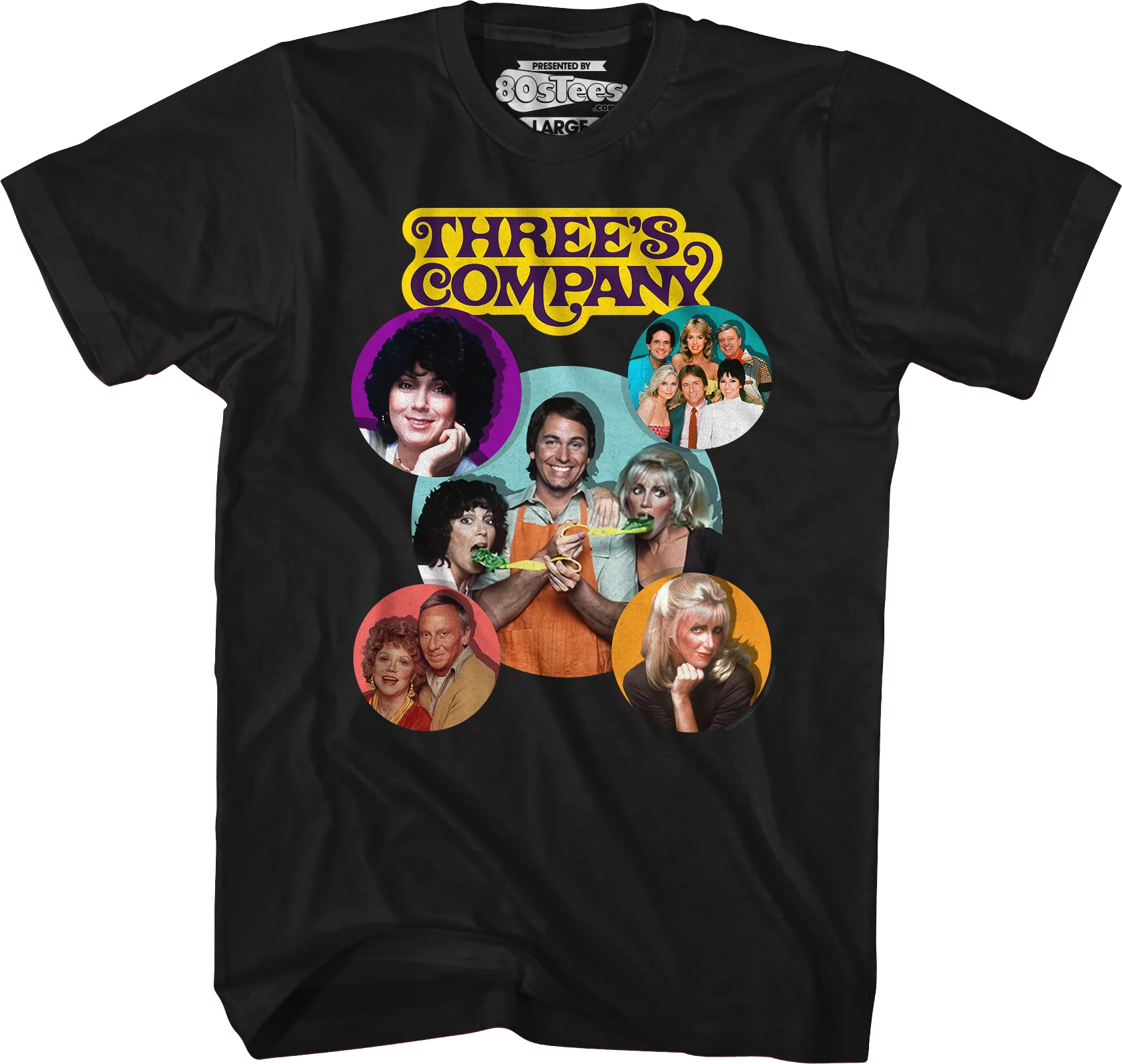 Cast Collage Three's Company T-Shirt - Image 4
