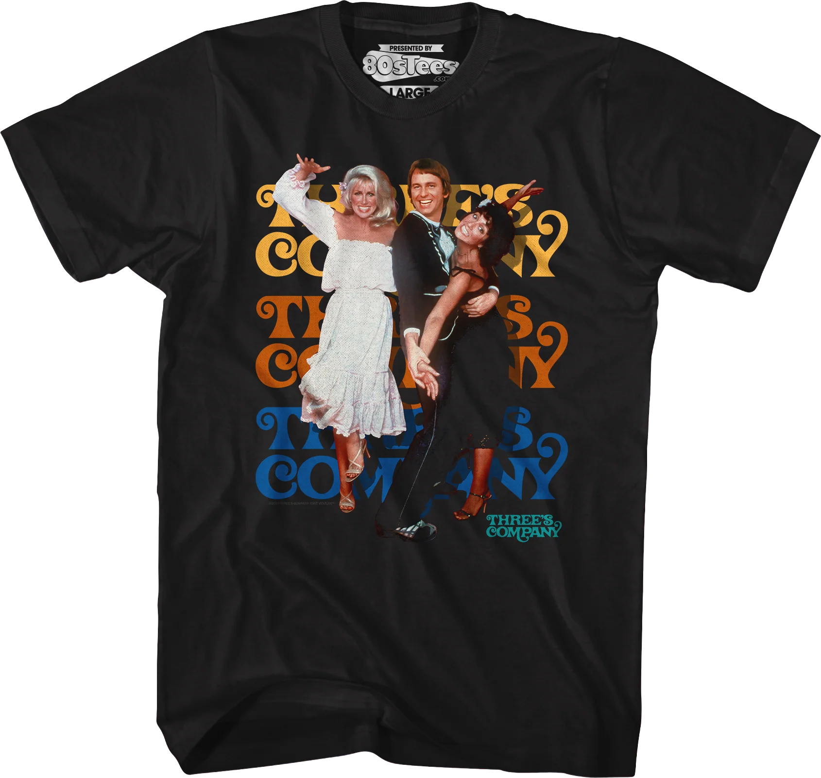Chrissy Snow, Jack Tripper And Janet Wood Three's Company T-Shirt - Image 4