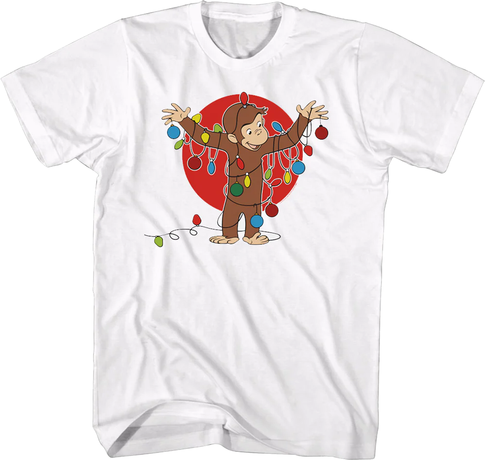 Christmas Lights Curious George T-Shirt