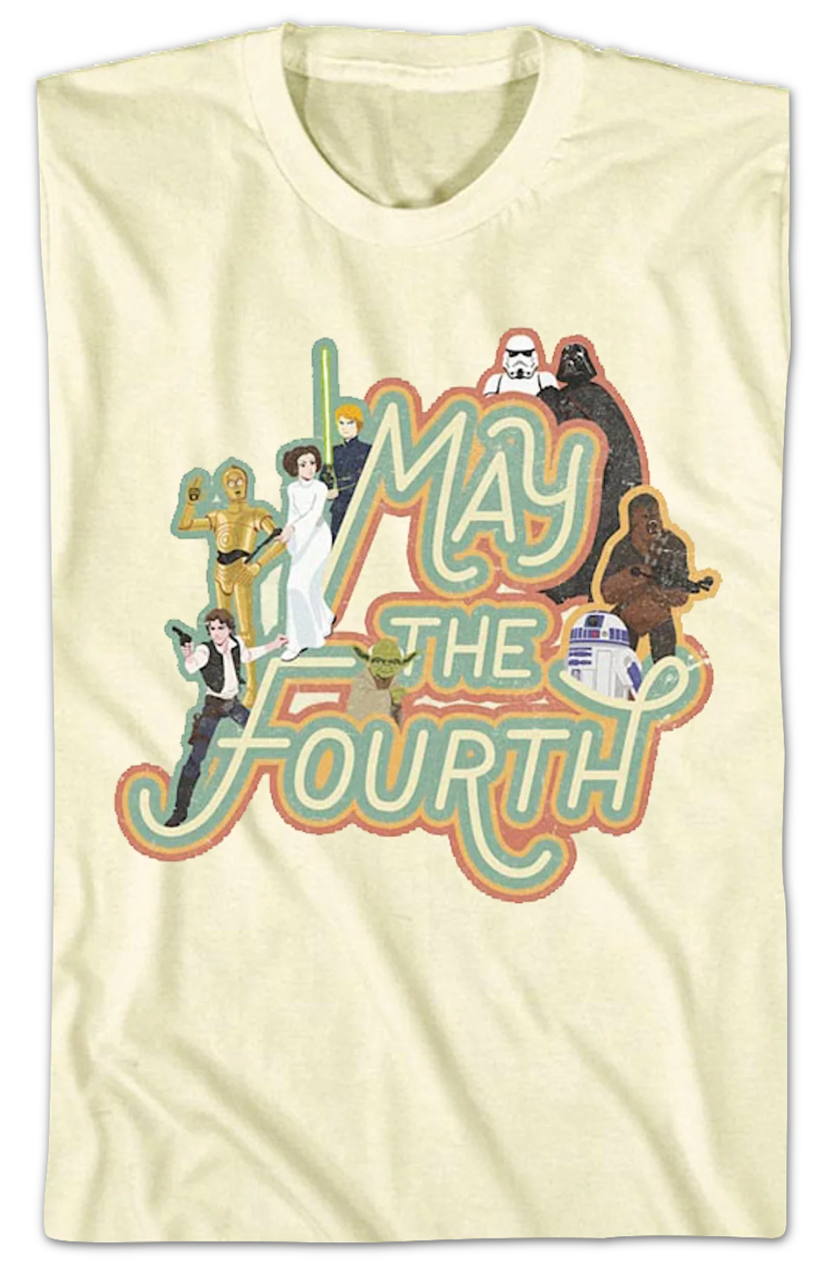 Classic Characters May The Fourth Star Wars T-Shirt - Image 2
