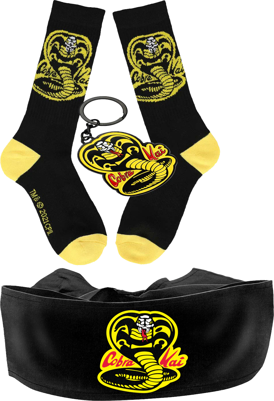 Cobra Kai T-Shirt/Hoodie/Socks/Keychain/Headband/Plush Pillow Combo - Image 6