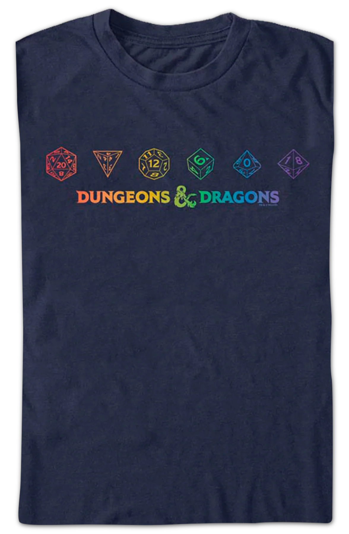 Colorful Rolling Dice Dungeons & Dragons T-Shirt - Image 2