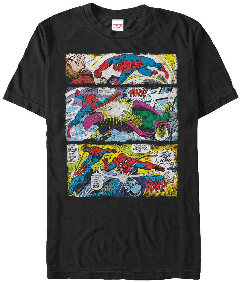 Comic Panels Spider-Man T-Shirt