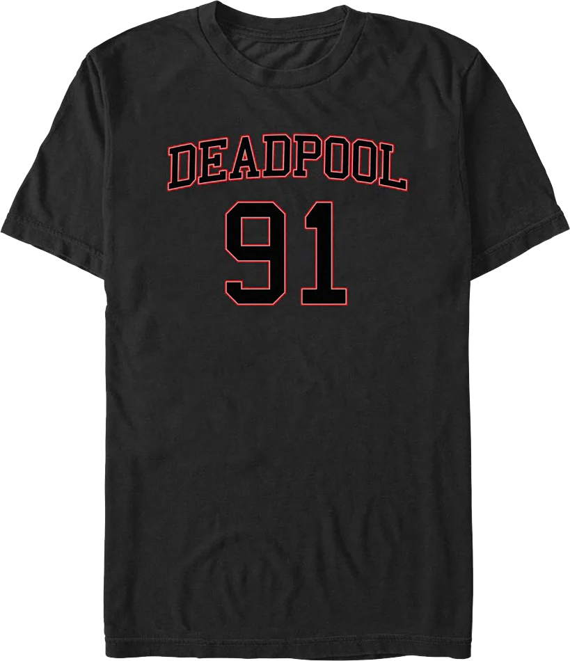 Deadpool Jersey Number Marvel Comics T-Shirt