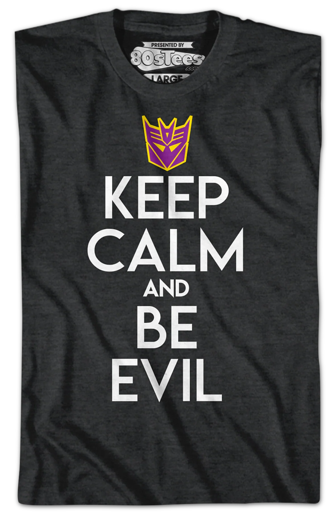 Decepticons Keep Calm And Be Evil Transformers T-Shirt - Image 2