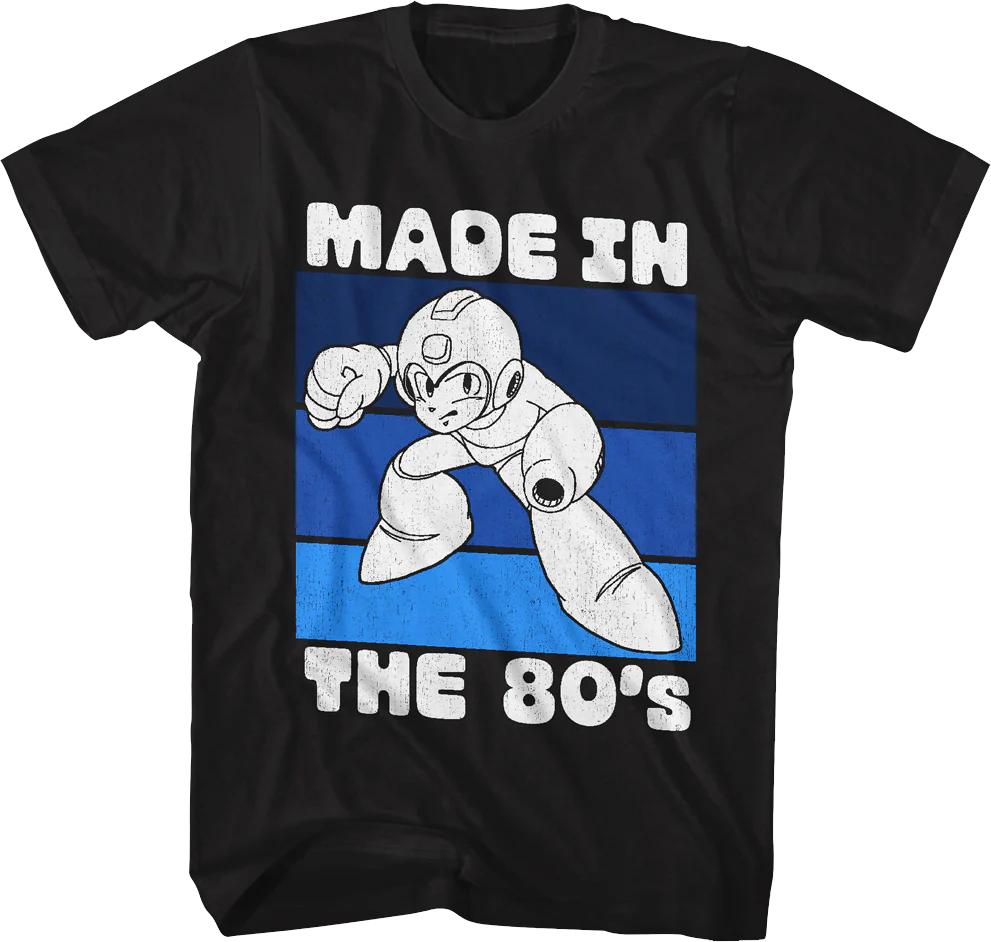 Distressed Made In The 80's Mega Man T-Shirt