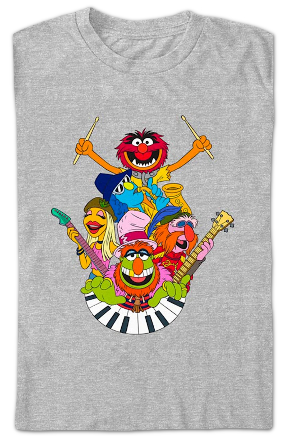 Dr. Teeth And The Electric Mayhem Group Photo Muppets T-Shirt - Image 2