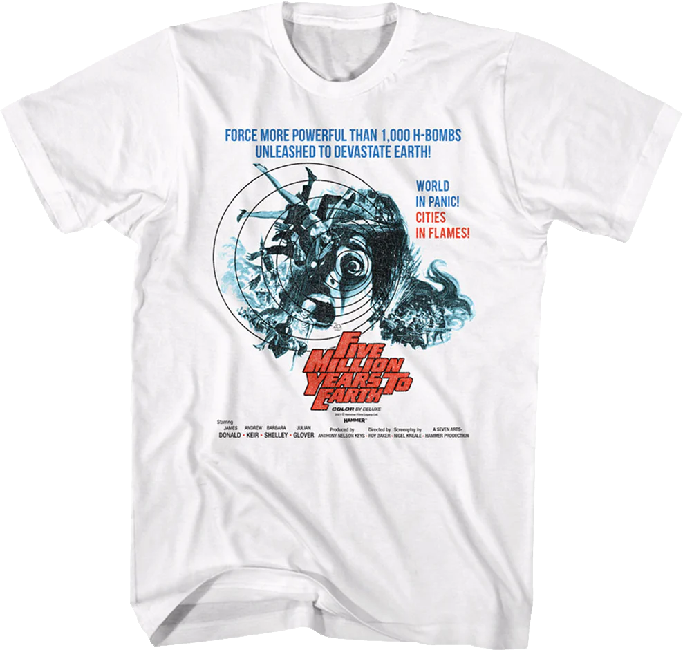 Five Million Years To Earth Hammer Films T-Shirt