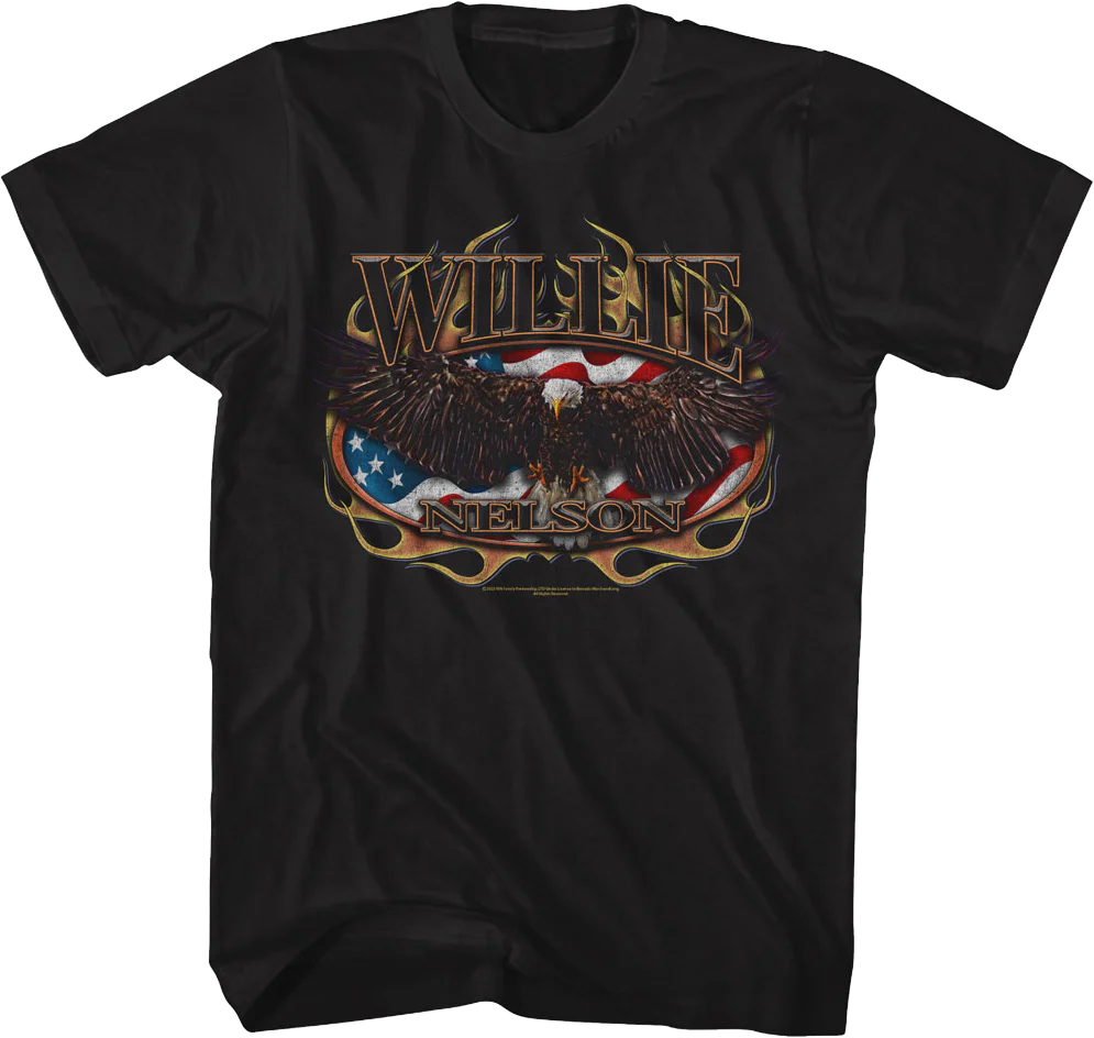 Flag & Eagle Willie Nelson T-Shirt