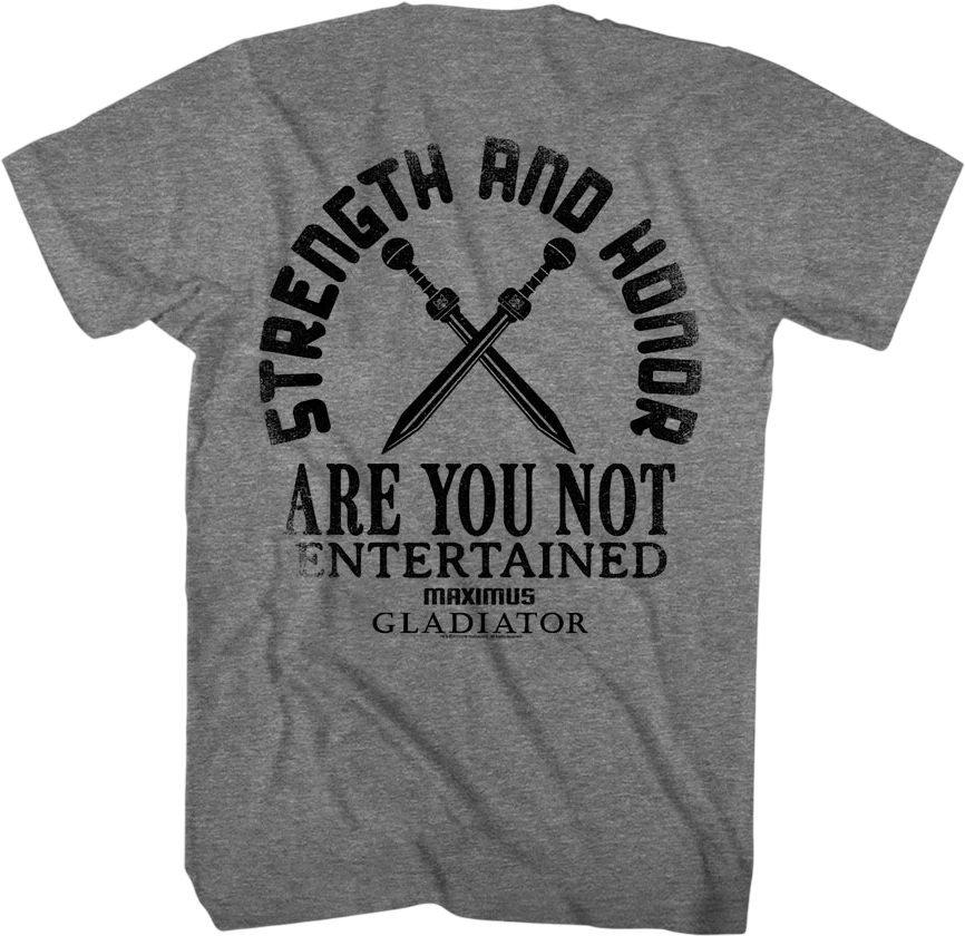 Front & Back Are You Not Entertained Gladiator T-Shirt - Image 3