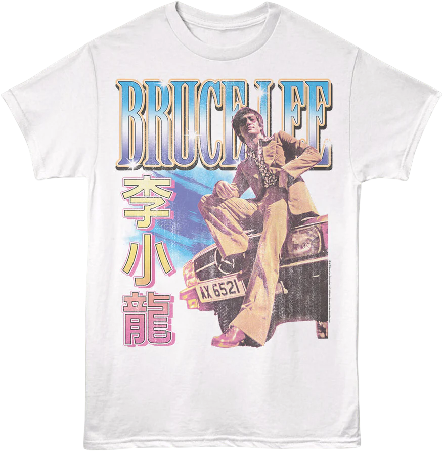 Front & Back Car Pose Bruce Lee T-Shirt