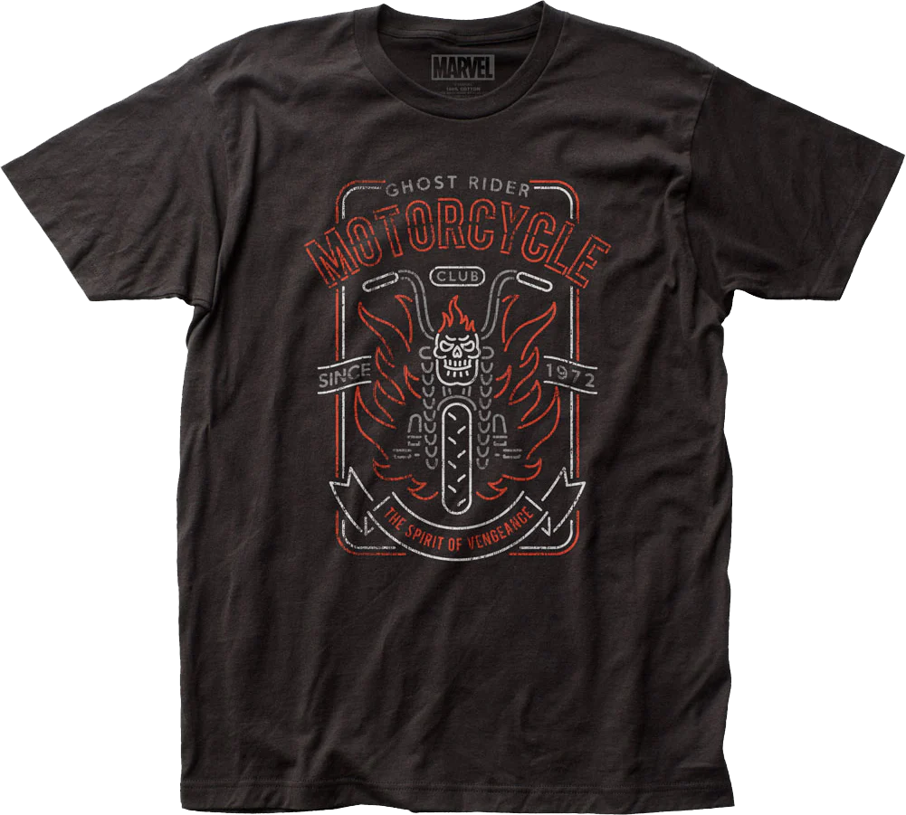 Ghost Rider Motorcycle Club Marvel Comics T-Shirt