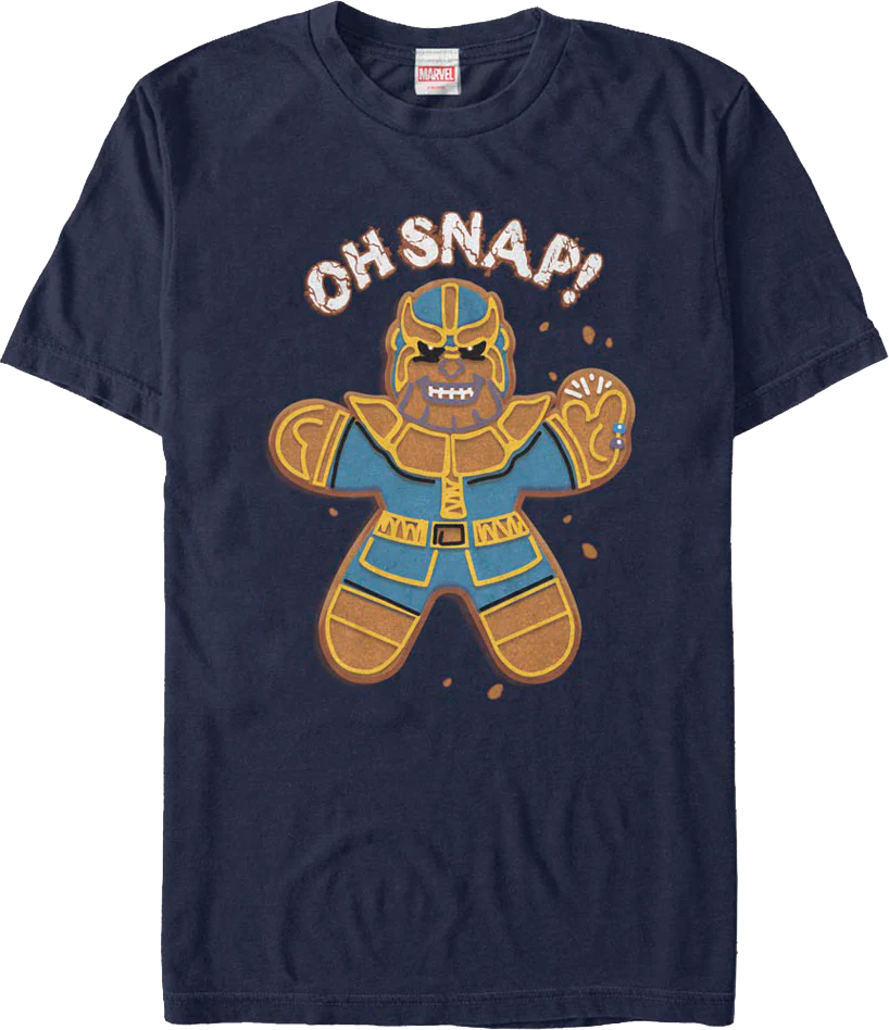 Gingerbread Thanos Oh Snap Marvel Comics T-Shirt