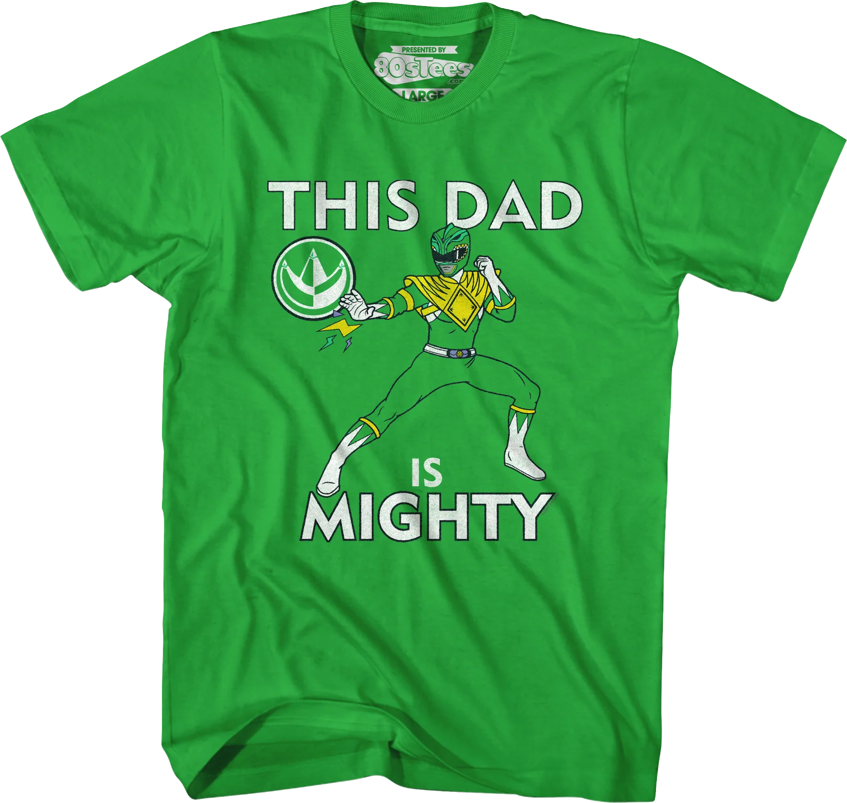 Green Ranger This Dad Mighty Morphin Power Rangers T-Shirt - Image 3