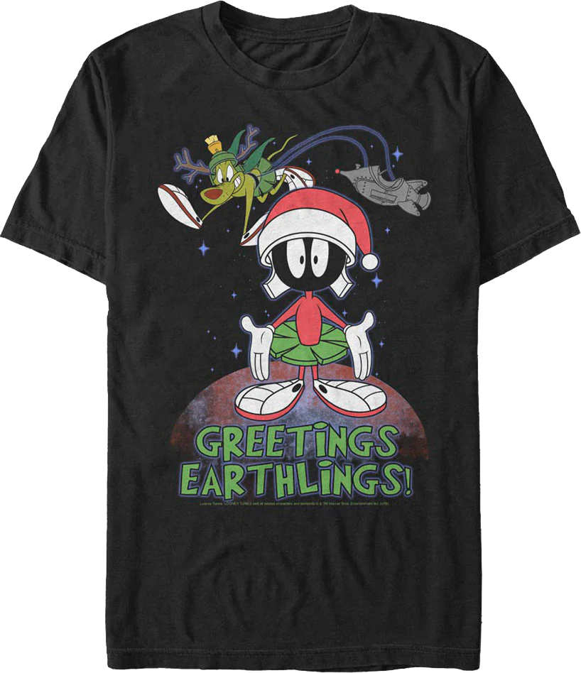 Greetings Earthlings Marvin The Martian Looney Tunes T-Shirt