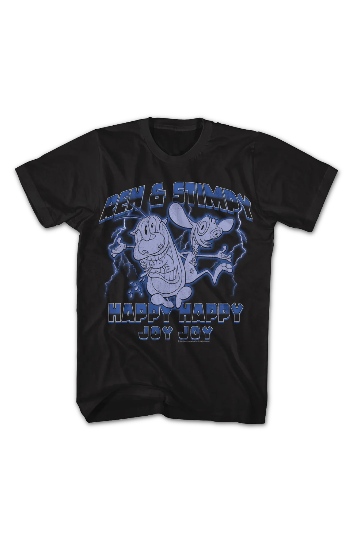 Happy Happy Joy Joy Lightning Ren And Stimpy T-Shirt - Image 2