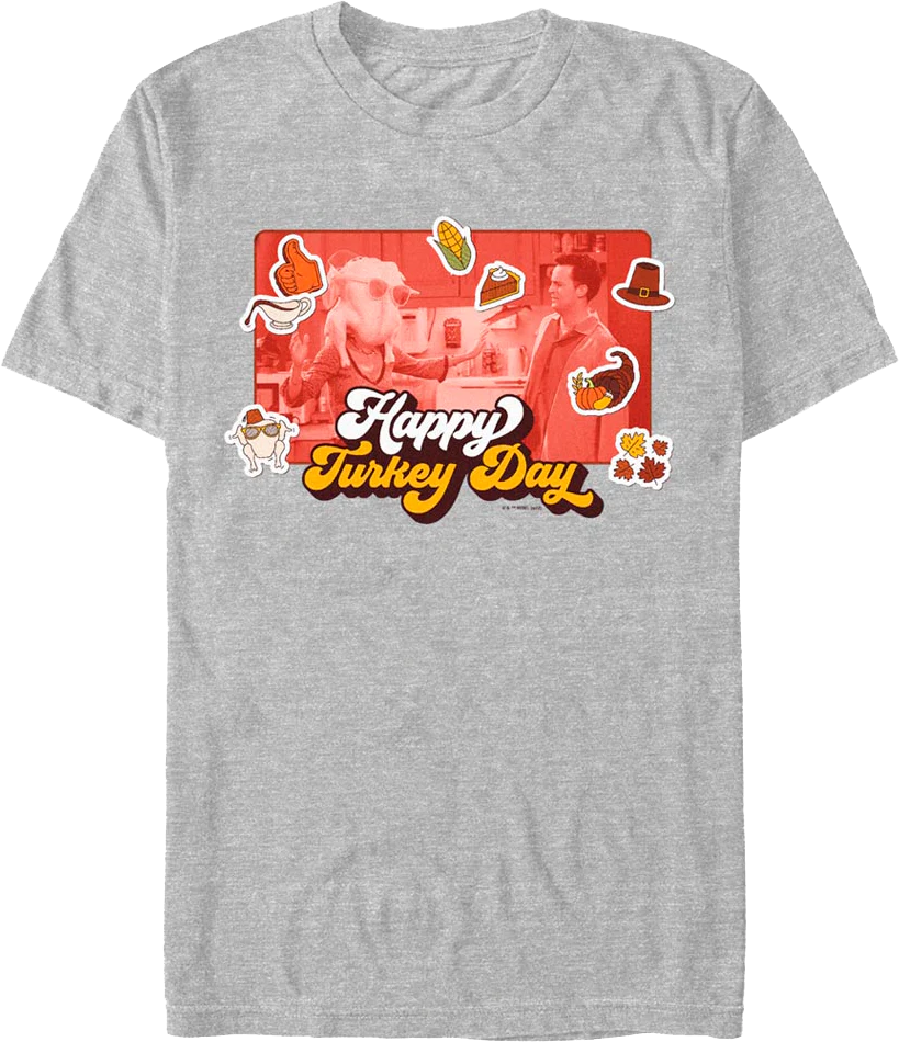 Happy Turkey Day Collage Friends T-Shirt