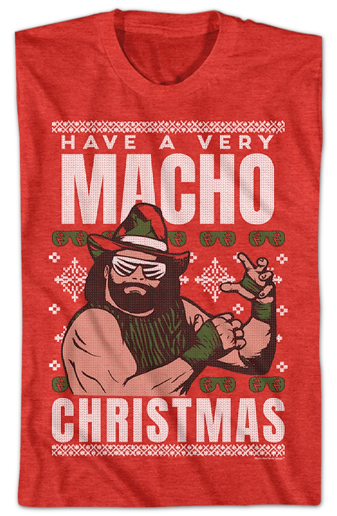 Have A Macho Christmas Faux Ugly Sweater Macho Man Randy Savage Shirt - Image 2